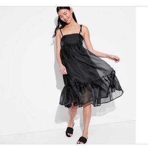 Women's Organza MIDI Babydoll Dress
